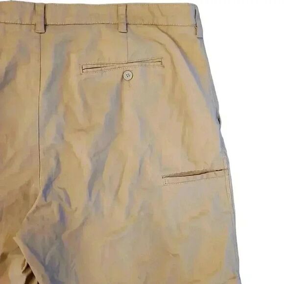 Savane Men's Tan Cotton/Spandex Flat Front Chino Shorts - Picture 9 of 14